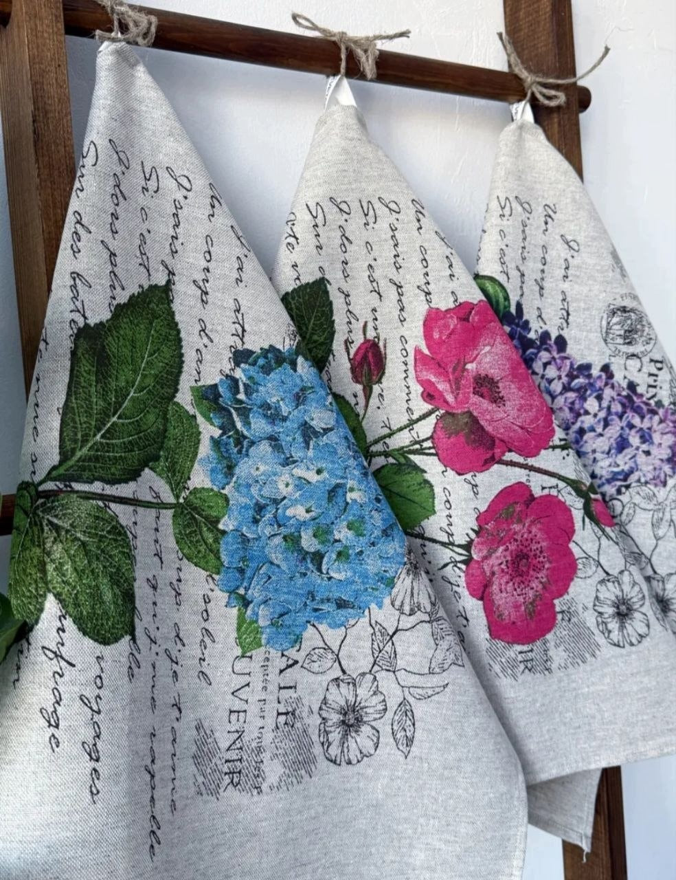 ŚĆIERECZKA/RĘCZNIK kuchenny lniany ZESTAW 3 sz 46×60 cm