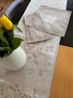 Bieżnik lniany 50x170 + 4 serwetki 40x40 komplet stołowy premium Typ bieżnik