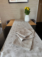 Bieżnik lniany 50x170 + 4 serwetki 45x45 komplet stołowy premium 100% LEN Typ bieżnik