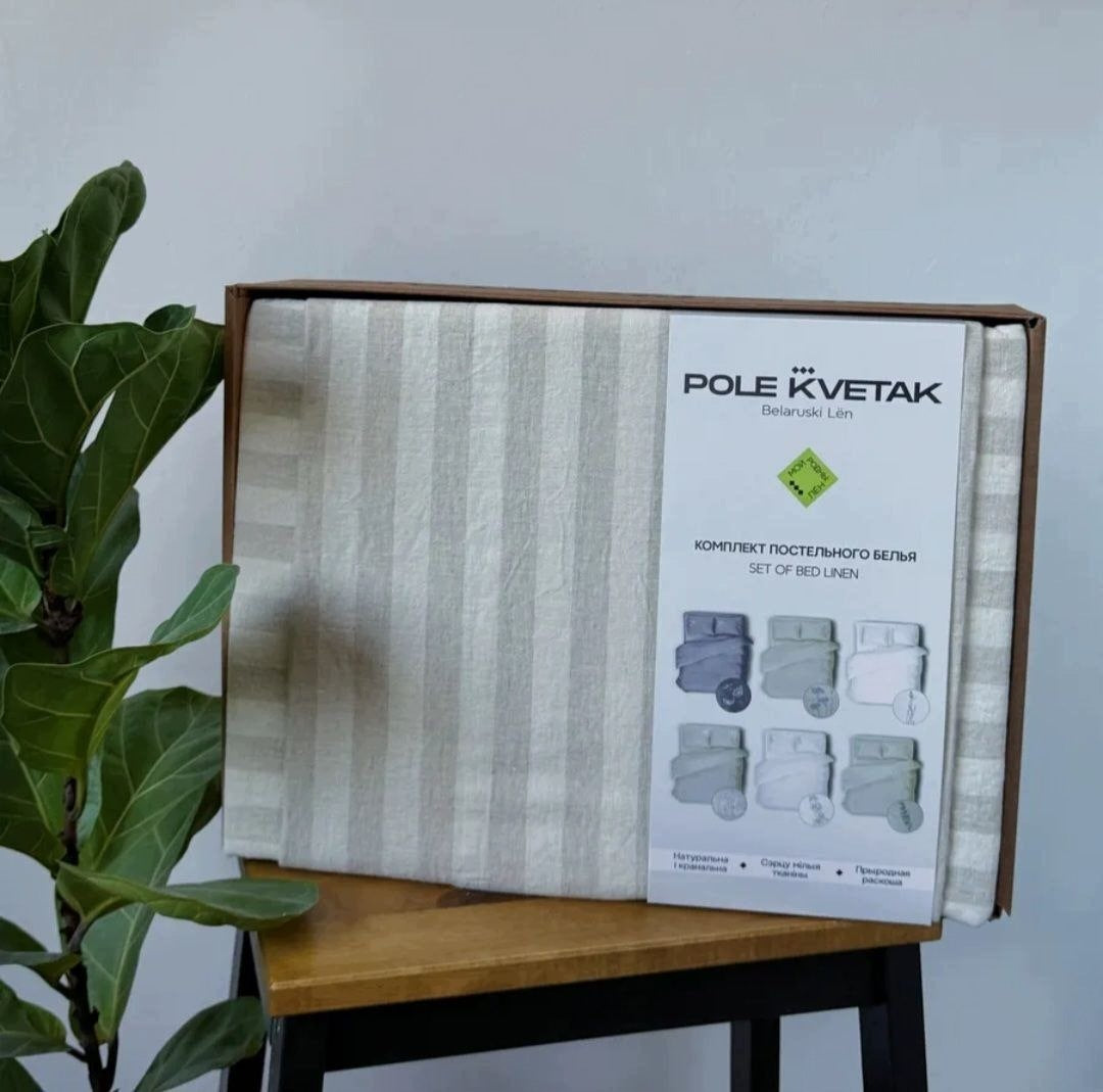 KOMPLET POŚCIELI 220x200 77% LEN bawełna 170 g/m² 4-cz z prześcieradłem Kod producenta 22C72