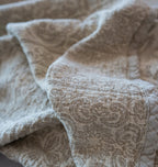 PLED/NARZUTA/KOC IZRAZCE naturalny LEN 81% 190 x220 cm dwustronny Certyfikat OEKO-TEX Standard 100