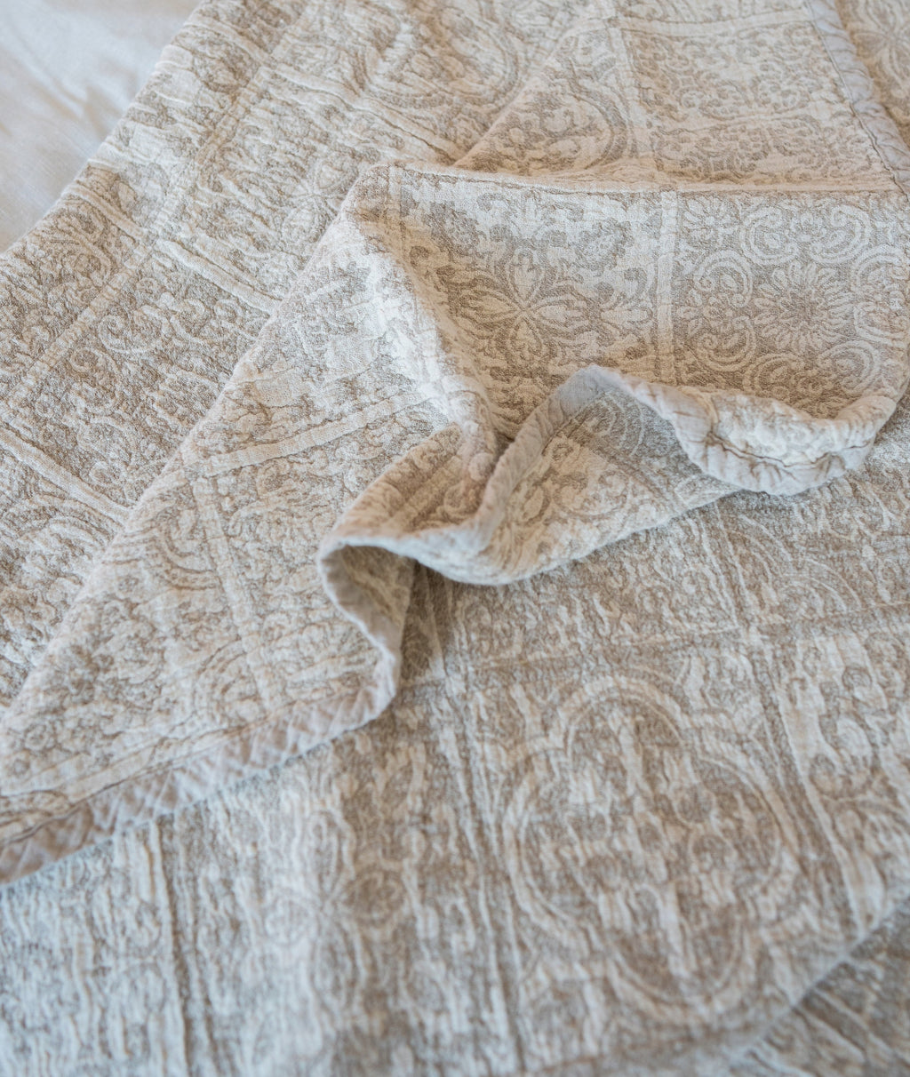 PLED/NARZUTA/KOC IZRAZCE naturalny LEN 81% 190 x220 cm dwustronny Szerokość produktu 220 cm