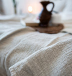 PLED/NARZUTA/KOC LUI naturalny LEN 81% 190x180 cm dwustronny Certyfikat OEKO-TEX Standard 100