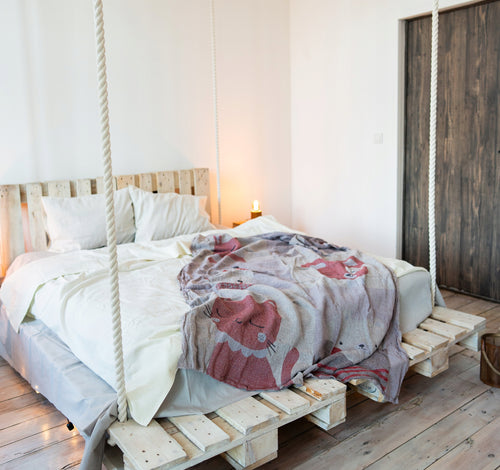 PLED/NARZUTA/KOC dziecięcy 120x180 cm, len 87% / bawełna 13%