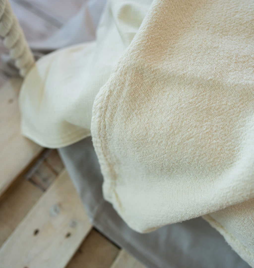 PLED/NARZUTA/KOC naturalny LEN 100% 190x200 cm dwustronny