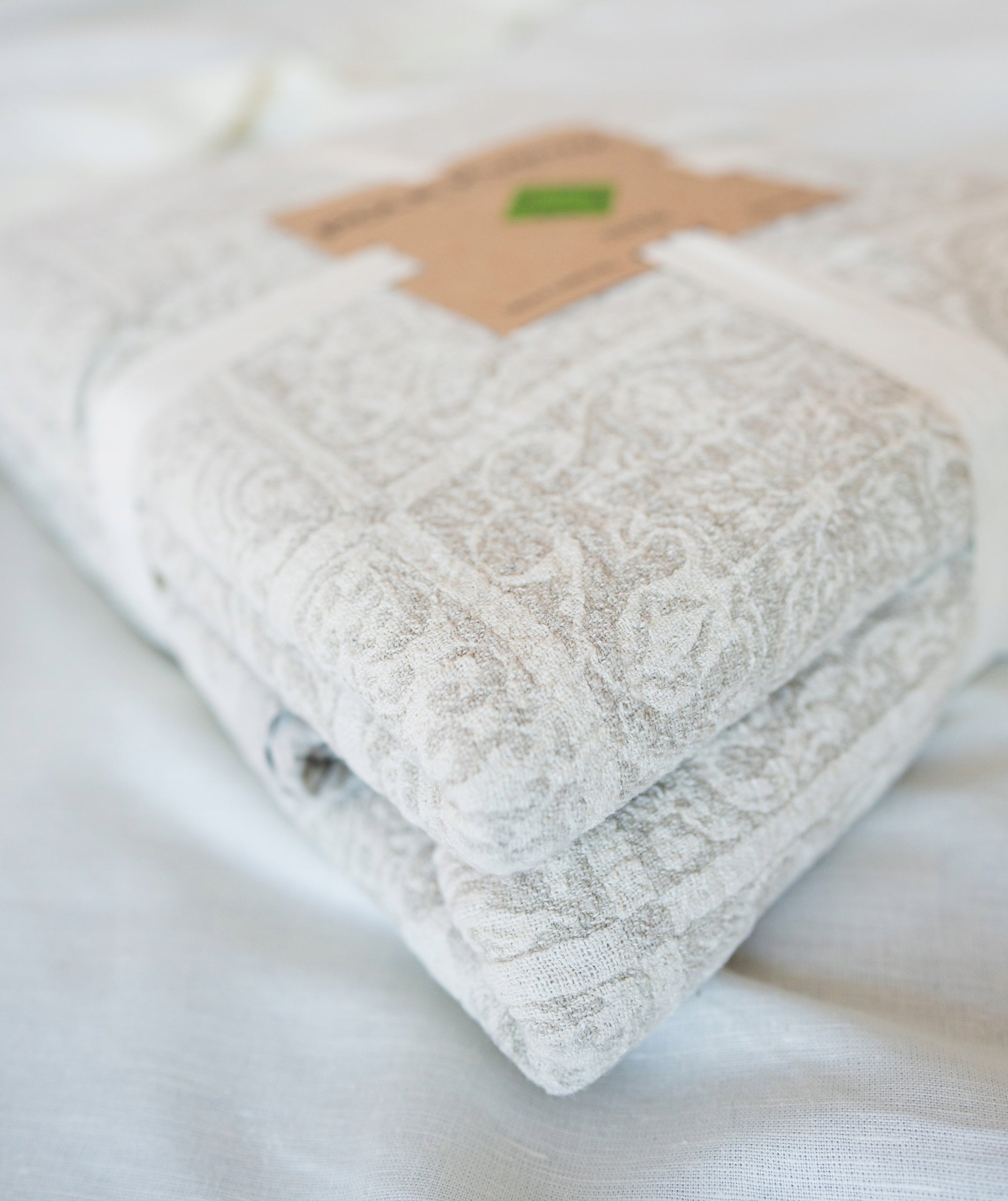 PLED/NARZUTA/KOC naturalny LEN 81% 210x190 cm dwustronny
