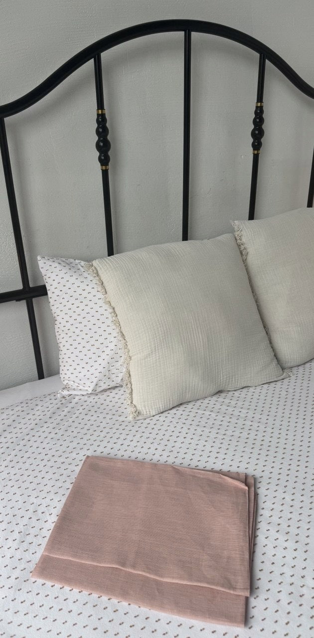 Poszewki lniane 50x70 cm 2 szt. 100% len różowe naturalne na poduszki Stan opakowania oryginalne