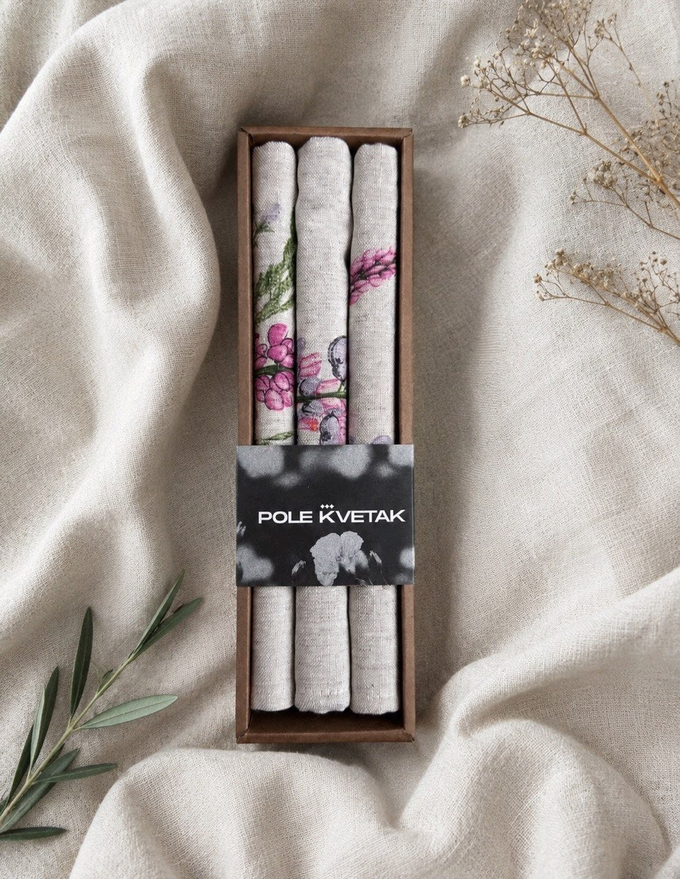 RĘCZNIK ŚCIERKA KUCHENNA LEN 46x60 KOMPLET 3 sz letni dzień