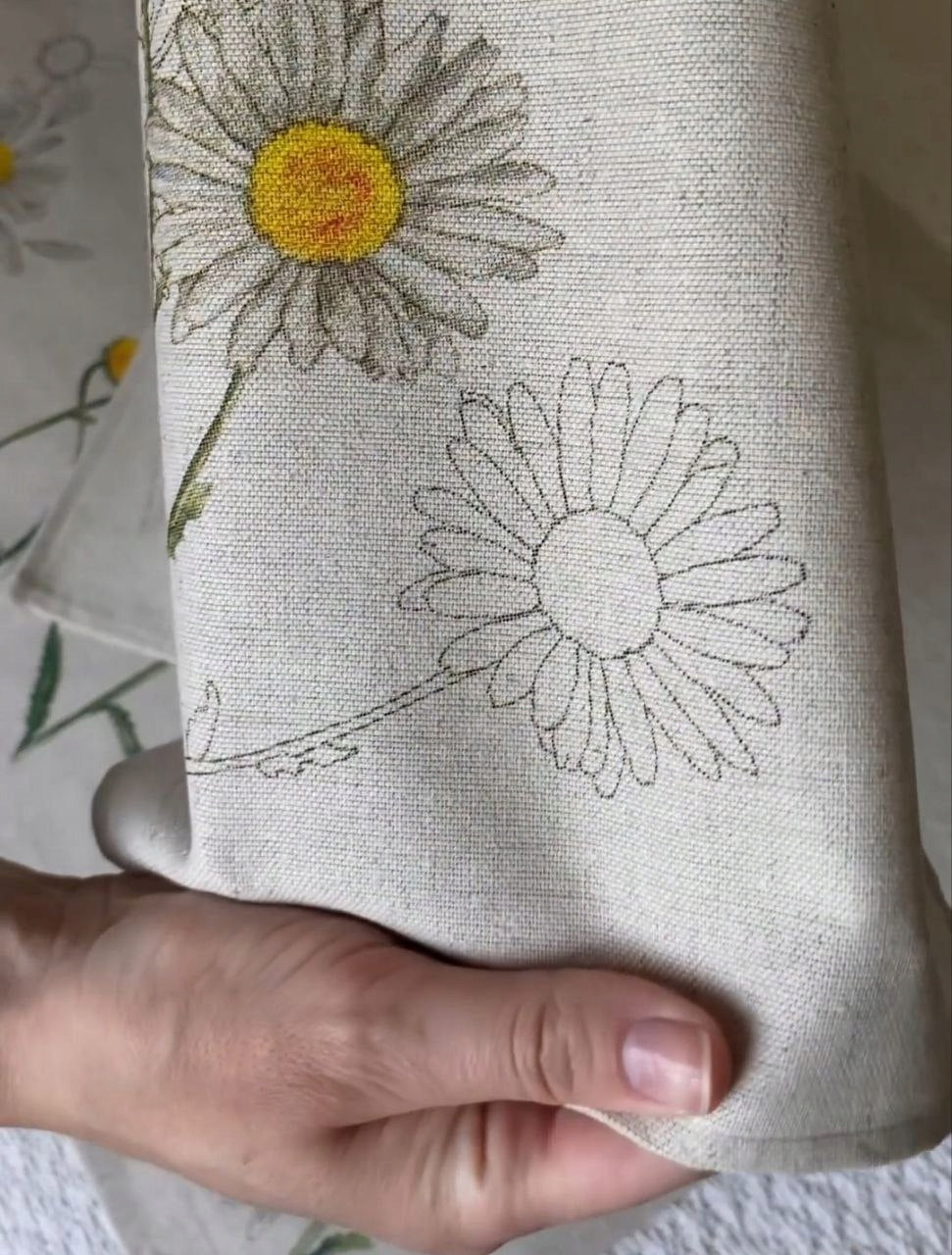 RĘCZNIK ŚCIERKA KUCHENNA LEN 46x60 KOMPLET 3 sz rumianki Marka bez marki