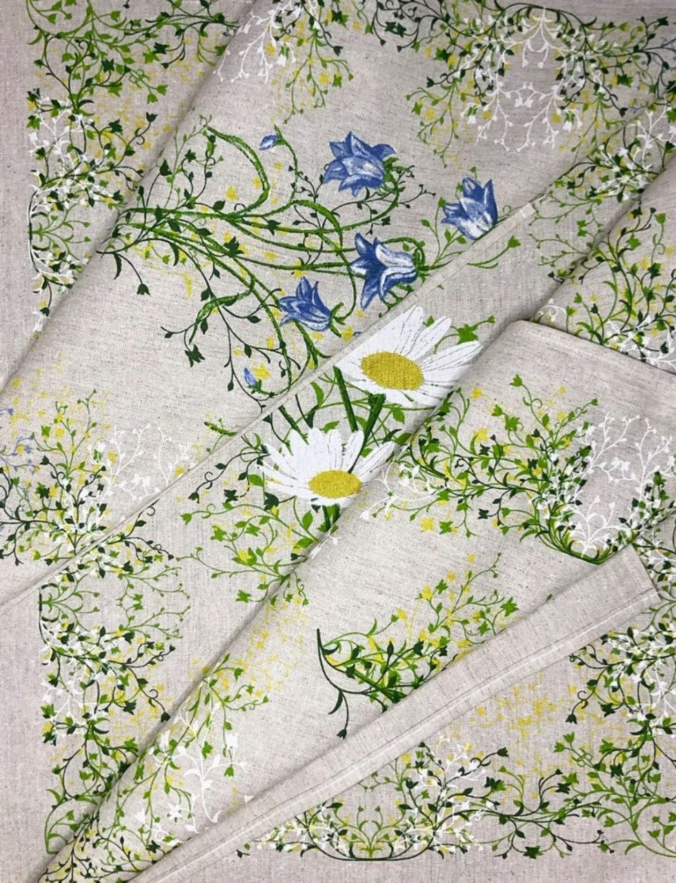 RĘCZNIK ŚCIERKA KUCHENNA LEN 46x60 KOMPLET 3 sz zioła polne Marka bez marki