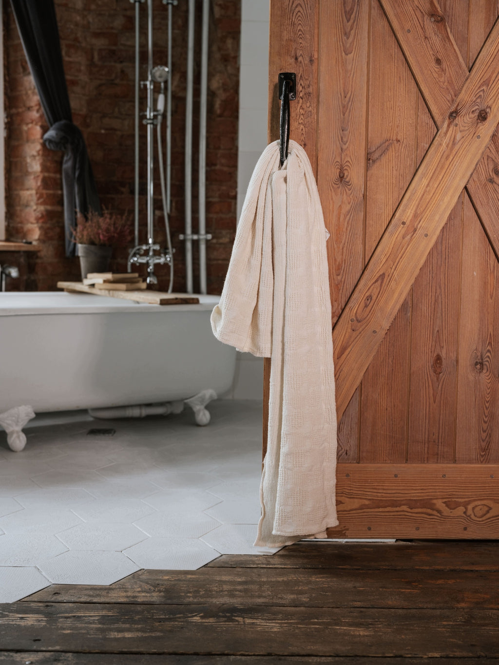 Ręcznik 80×135 cm naturalny len | zero waste | eco | miękki i szybkoschnący Marka bez marki