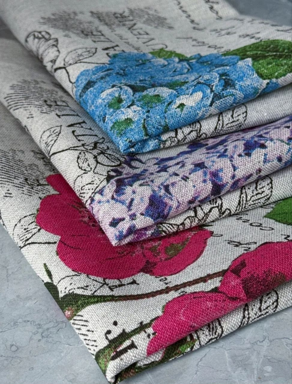 ŚĆIERECZKA/RĘCZNIK kuchenny lniany ZESTAW 3 sz 46×60 cm Kolor różowy