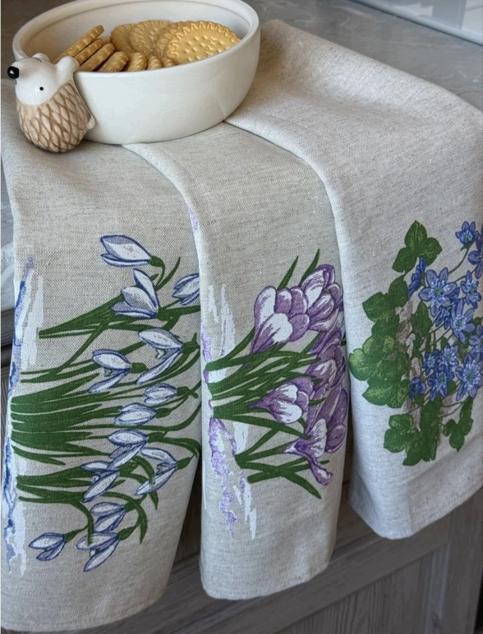 ŚĆIERECZKA/RĘCZNIK kuchenny lniany ZESTAW 3 sz 46×60 cm Marka bez marki
