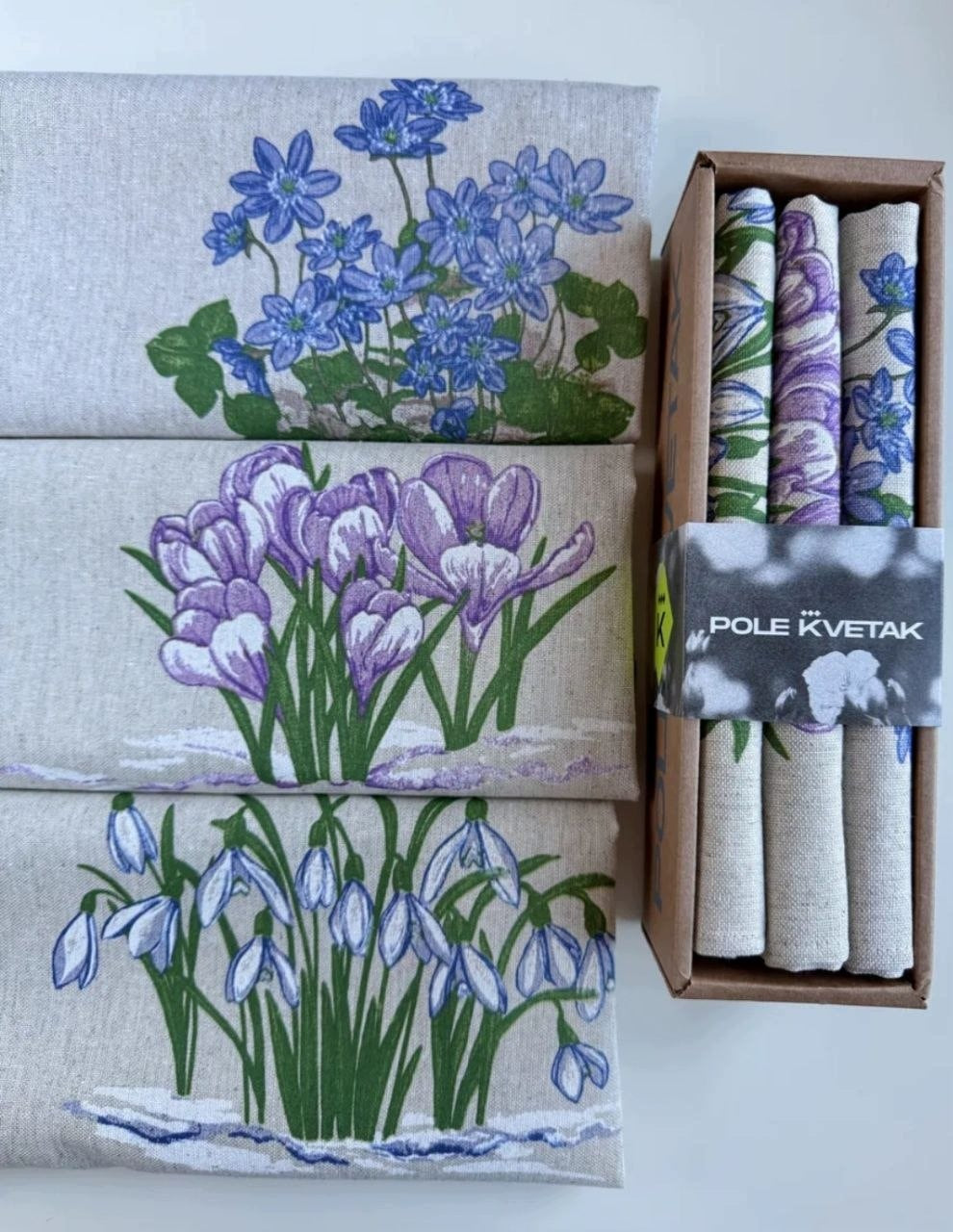ŚĆIERECZKA/RĘCZNIK kuchenny lniany ZESTAW 3 sz 46×60 cm Stan opakowania oryginalne