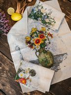 ŚĆIERECZKA/RĘCZNIK kuchenny lniany ZESTAW 3 sztuk 46x60 cm Długość 60 cm