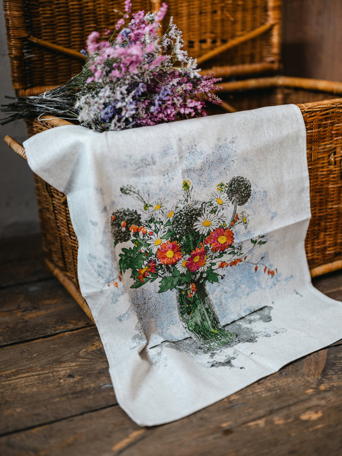 ŚĆIERECZKA/RĘCZNIK kuchenny lniany ZESTAW 3 sztuk 46x60 cm Kolor szary
