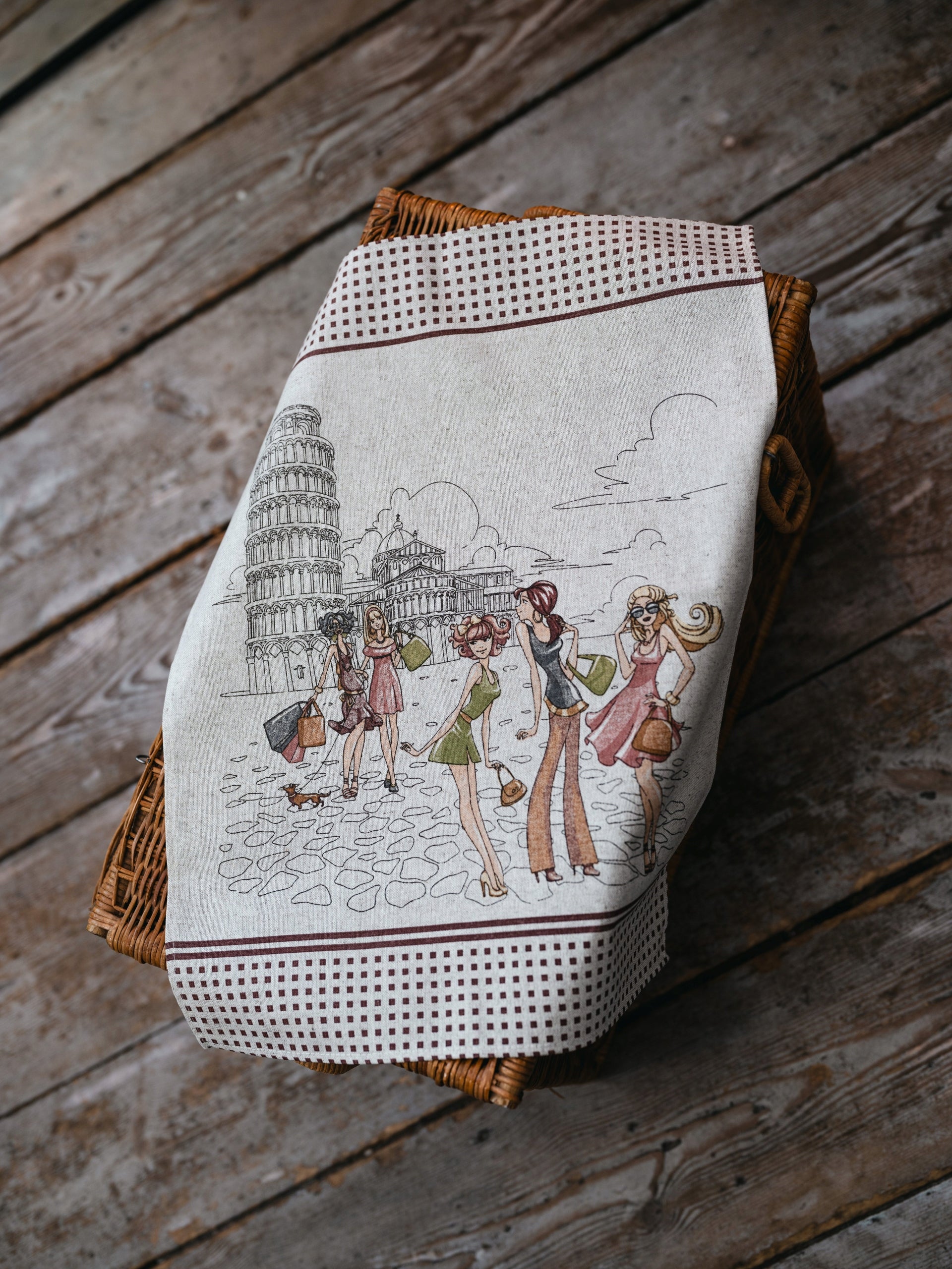 ŚĆIERECZKA/RĘCZNIK kuchenny lniany ZESTAW 7 sztuk 46x60 cm Szerokość produktu 46 cm
